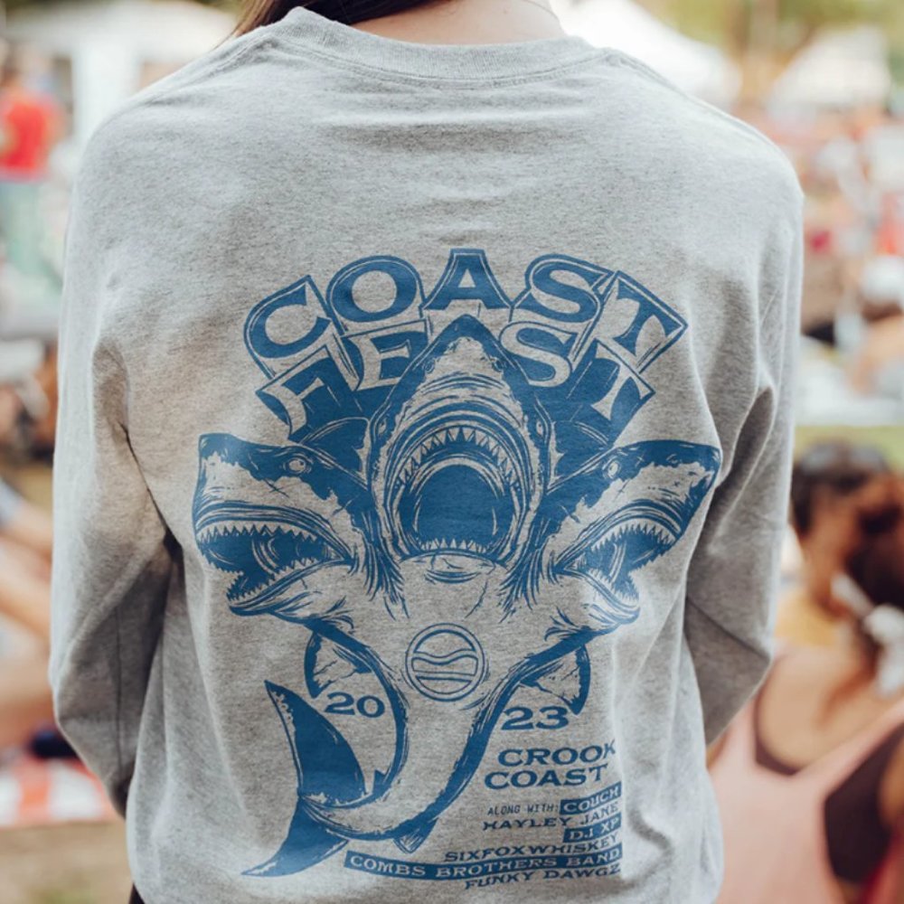 2023 Limited Edition CoastFest Long Sleeve Tee - Small Grey